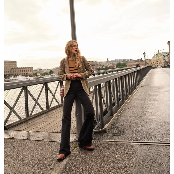 Madewell The Perfect Vintage Flare Jean in Sherborn Wash Size 27 Black - Picture 4 of 8